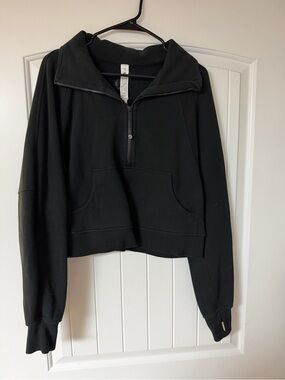 lululemon athletica Black Half‑Zip Cowl Pullover